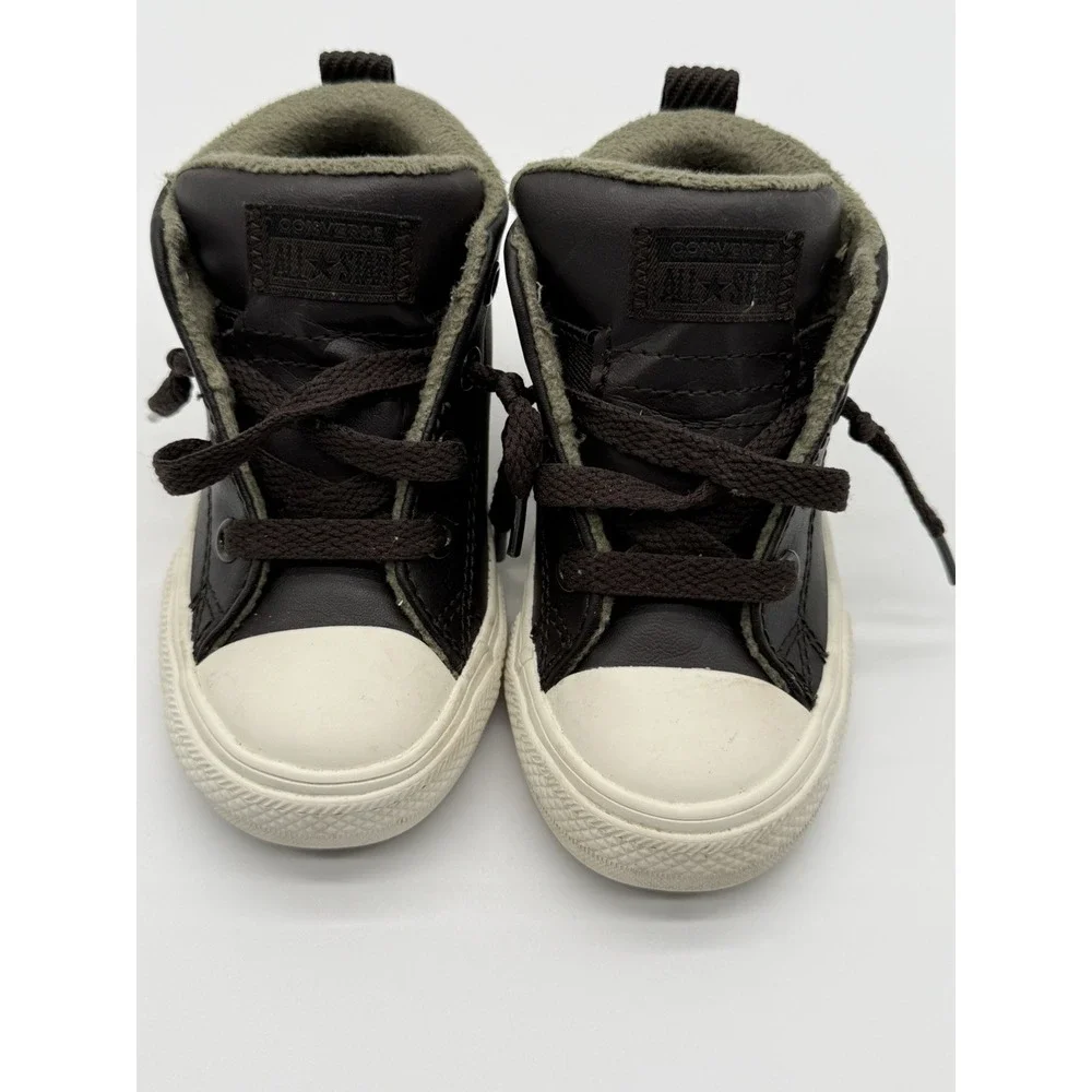 Converse All Star Toddler Size 6 Brown Fleece Lined High Top Sneakers Unisex